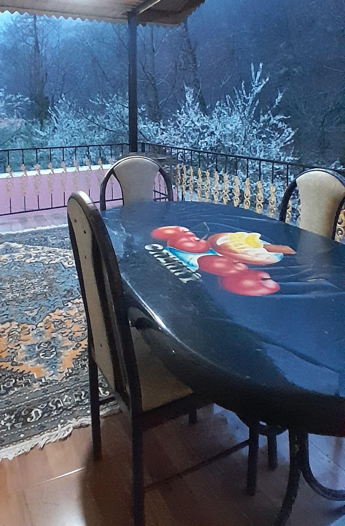 ویلا چوبی در کنار رودخانه وجنگل 