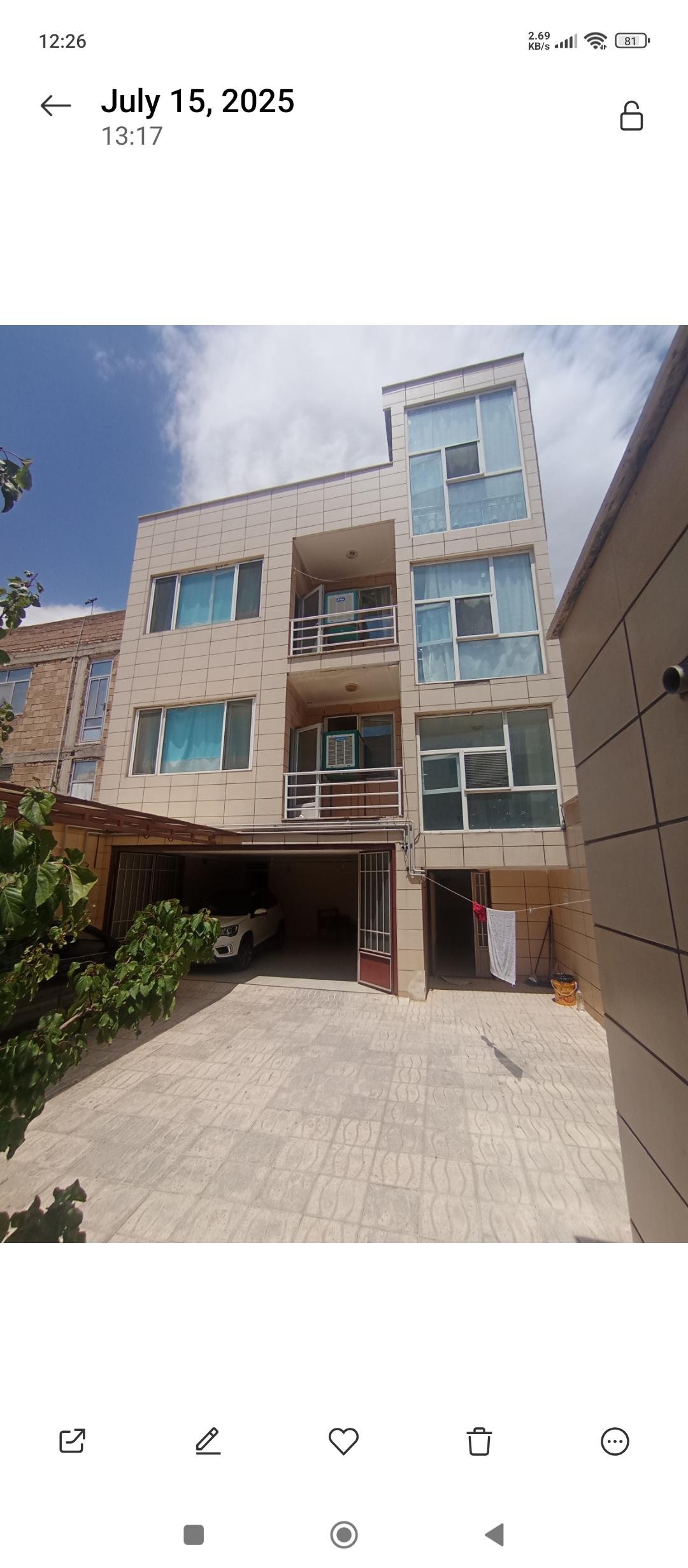 اجاره واحد اپارتمانی دو خواب در شهرک اندیشه زنجان