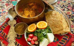 قاتق گوشت غذاهای سنتی و محلی کرمان